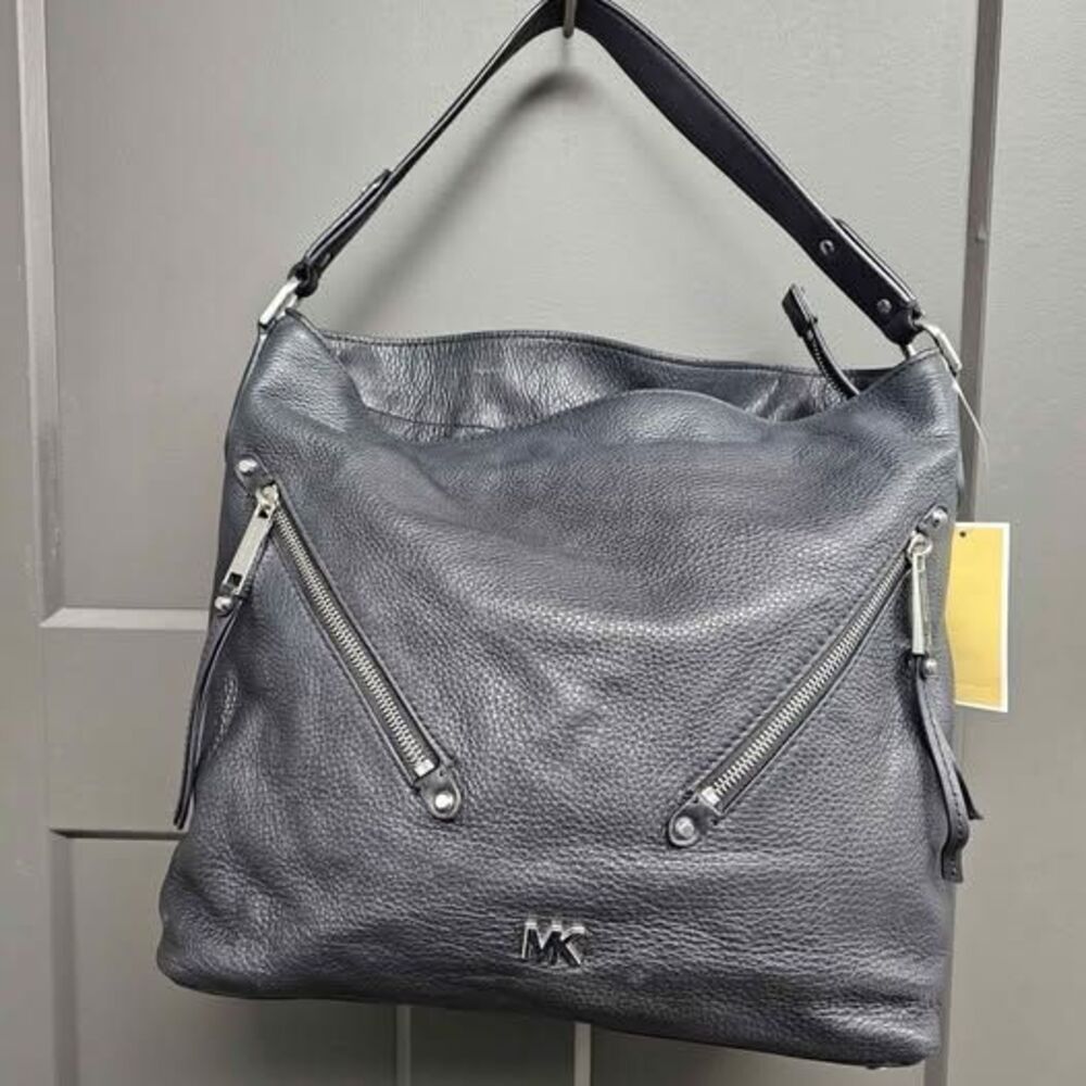 MICHAEL Michael Kors Evie Large Pebbled Leather Hobo Bag, New With Tags